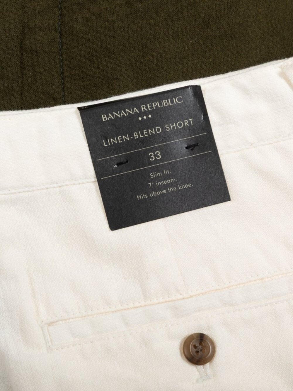 NWT LOT 4 Banana Republic Men's Size 33 Linen-Blend Slim Fit Shorts 7" Inseam - Picture 5 of 9